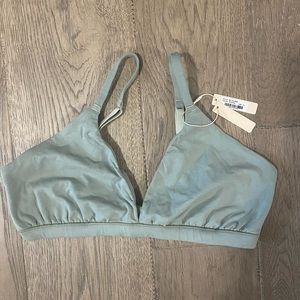 SKIMS - Cotton Triangle Bralette Mineral - Size XL